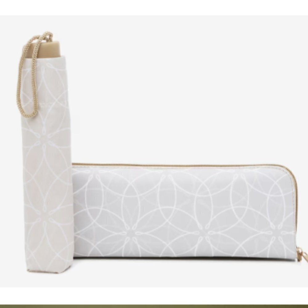 Dsw Gray And Beige Tote With Matching Umbrella Nwt — image 5 of 6